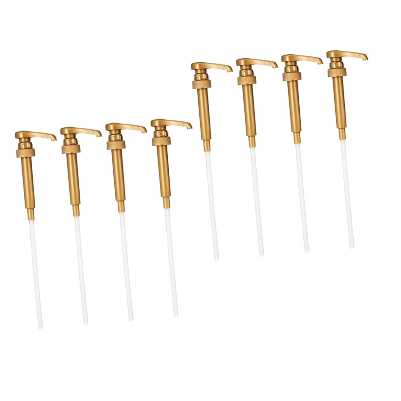 Garneck 8 Pack Gold Coffee Syrup Pump Dispenser Pump Replacement for Beverage Bar