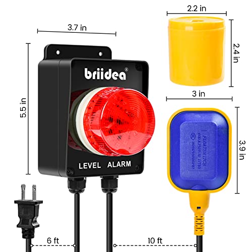 Briidea Sump Pump Alarm, Briidea Indoor/Outdoor High Water Septic Tank Alarm With 110Db Loud Alarm And Large Led Indicator thumb #4