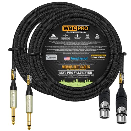 Câble XLR vers TRS contre les parasites audio : WBC-PRO-Quad de 22,9 m flexible pour grand studio
