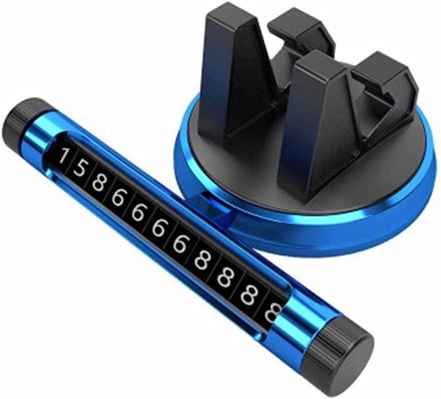 Hidden Car Luminous Temporary Parking Sign Night Vision Mobile Phone 360° Rotation Bracket Number Plate Holder Stand image 3