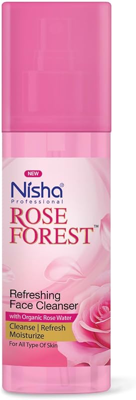 Nisha Água de Limpeza Facial com Água de Rosas sem Álcool 120 mL