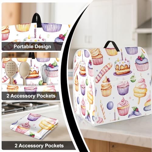 Image of Kitchen Dust Cover Compatible with 4.5 5 6 8 quart Stand Mixer | Kitchen Appliance Protective Covers with Top Handle and Pocket