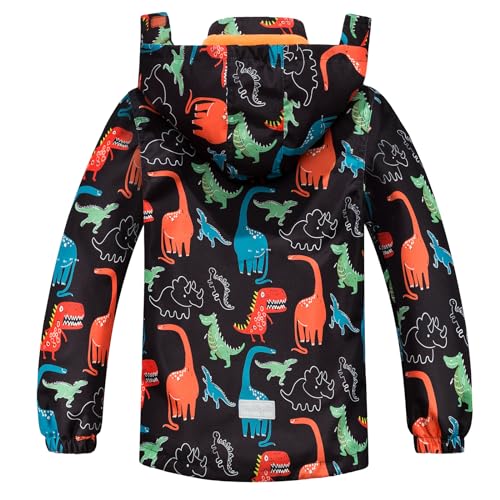 Boys Waterproof Jacket Kids Coat Lightweight Windbreaker Outdoor Fleece Raincoat Hooded3