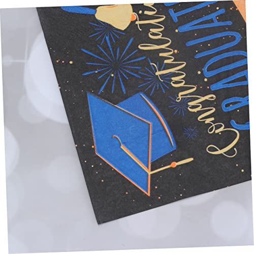 Amosfun Kit De 96 Folhas 2020 Tecido Para Festa De Formatura Tema De Formatura Guardanapo Artigos De