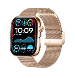 BANLVS 2026 Nuovo Smartwatch Uomo Salute, ECG/HRV/BMI,1,96" AMOLED Display (Nero) (Oro)