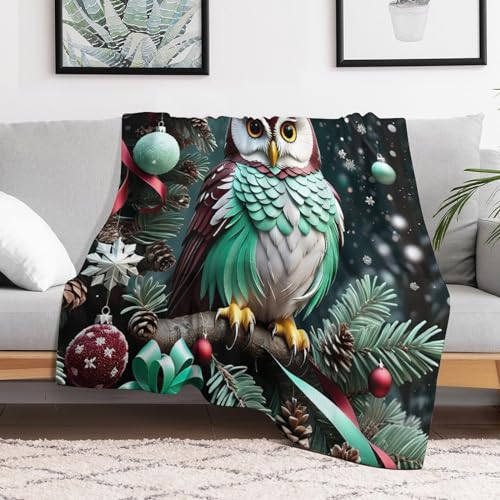 Manta de franela de búho de 100x130 cm para sofá cama 3