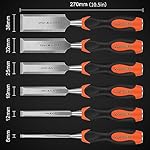 AojSup-Stechbeitel-Set-fuer-Holz-6tlg-inkl-Scharfes-Stecheisen-Set-6-12-19-25-32-38mm-und-Schleifstein-Profi-Beitel-Satz-mit-25-Keilwinkel-Holzmeissel-Set-mit-Robuster-Metall-Schlagkappe : Aus-Holz-gemacht....