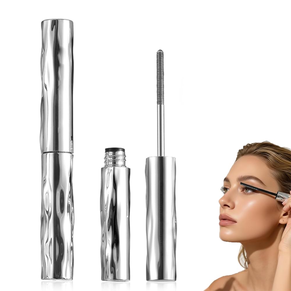 Waterproof Fibre Mascara, Tubing Mascara with Ultra Fine Metal Wand (1PCS Black)
