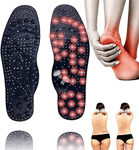 YUESUO 1Paar Orthopädische Sohlen Insoles Gegen,Massage Magnetische Einlegesohle, Magnettherapie, Atmungsaktiv, Deodorant, SchweißfestErmüdung Entlasten Abnehmen Akupressur Einlegesohlen L Cover