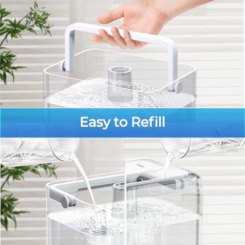 Image of CHIVALZ Humidifiers for Bedroom, 6L Cool Mist Humidifiers for Baby Nursery, 26dB Quiet, 50H Runtime, Top Fill Humidifier for Large Room, Home, Plants, Nightlight, Oil Diffuser 1 Pack White