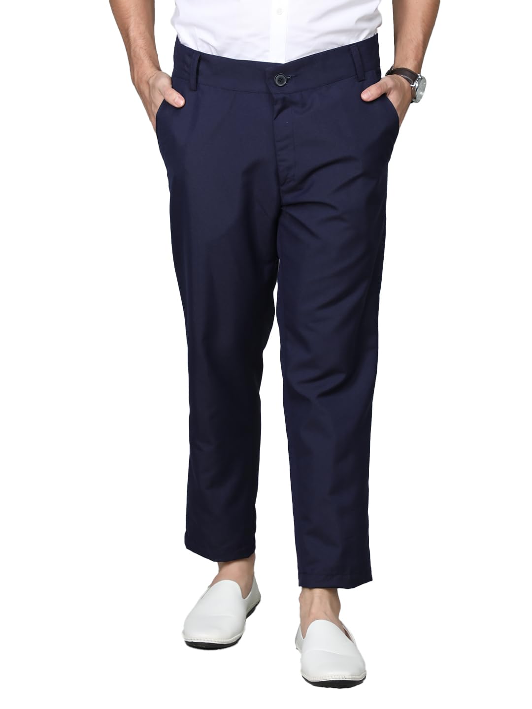 chkokko Men Mid Rise Slim Fit Solid Regular Trouser-picture-37