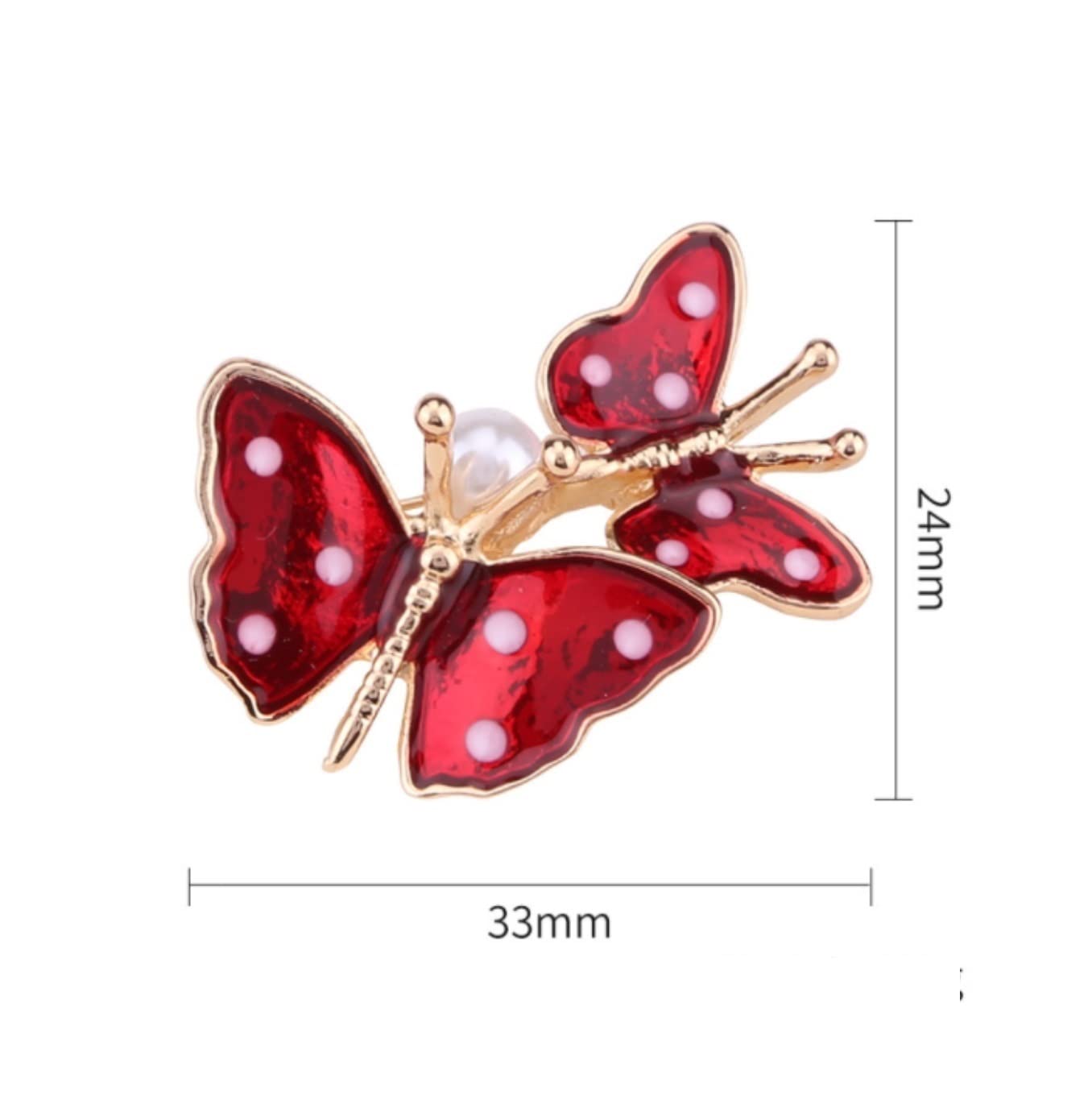 Broszka Dla Kobiet Naturalna Perła Motyl Broszka Szpilka Do Ubrania Delikatne Kapiące Emaliowane Akcesoria Damskie Przypinki Damskie(Blue)