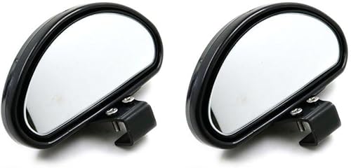 Miniatura 2 de Xotic Tech - Espejo de punto ciego, espejo retrovisor ajustable de gran angular, 4.5 pulgadas, color negro, medio ovalado, universal, para