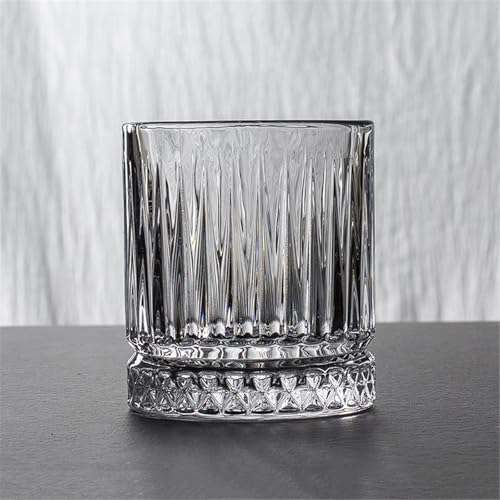Vasos de whisky de cristal tallado Diamond Stripe para licores premium en casa 5
