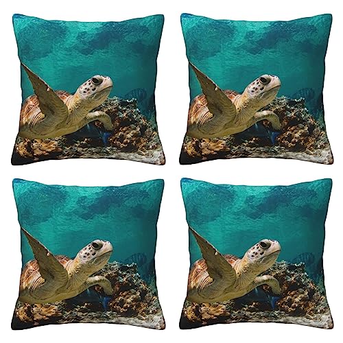 Housse de coussin tortue de mer : transformez votre canapé fatigué avec ce textile doux BAFAFA - 2