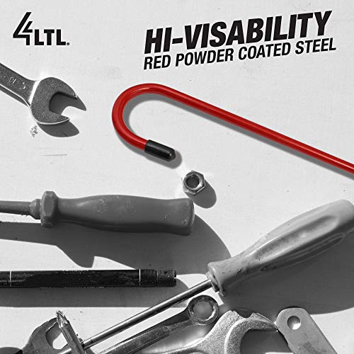 Image of 4LIFETIMELINES Brake Caliper Hanger Hooks, Durable Steel, Red Powder Coated with Rubber Tips, for Automotive Work on Brake Axle and Suspesion Systems - 4 Pack