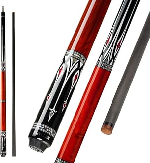KONLLEN AS Carbon Fiber Inlay Abalone Shell Pool Cue Stick 10.5/11.5/12.5mm Leather Wrap/Wrapless Real Inlay Handmade Low Deflection Billiard