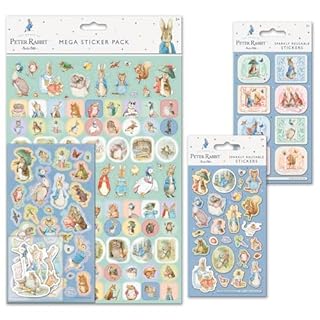 Peter Rabbit Mega Sticker Collection | Big Bundle for Scrapbooking and Decoration | Oficially Licensed | Reusable on Non-Porous Surfaces | Boys & Girls, Age 3+ | Birthday Gift, Christmas, Party Favors