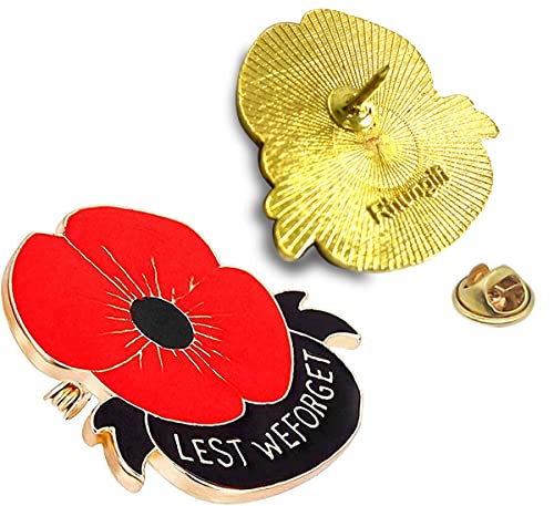 10/50/100/200Pack-Metal Flower Brooch Pins New Veterans Day Poppies Bulk Memorial Day Lapel pin Souvenir Gifts3
