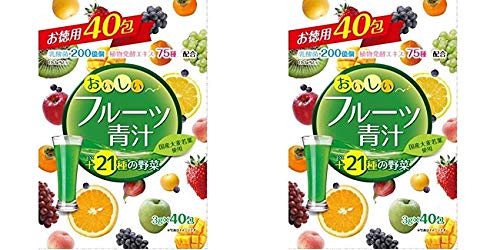 Amazon.co.jp: ユーワ おいしいフルーツ青汁 40包 (2個) : 食品・飲料