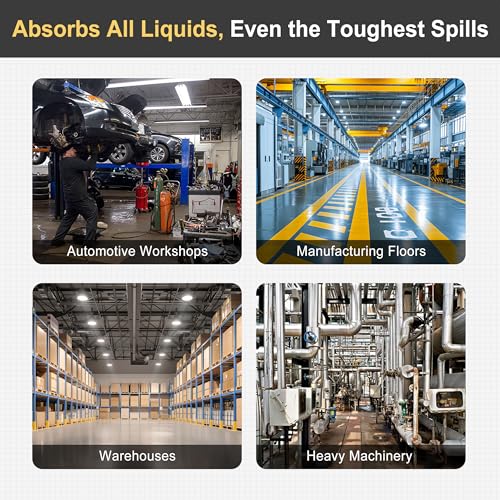 Image of AAwipes Oil Absorbent Pads 15 inch X 20 inch 100 Packs Universal for All Liquids Oil Spill Control Oil Absorbing Sheets for Garage Grey OG1520-100