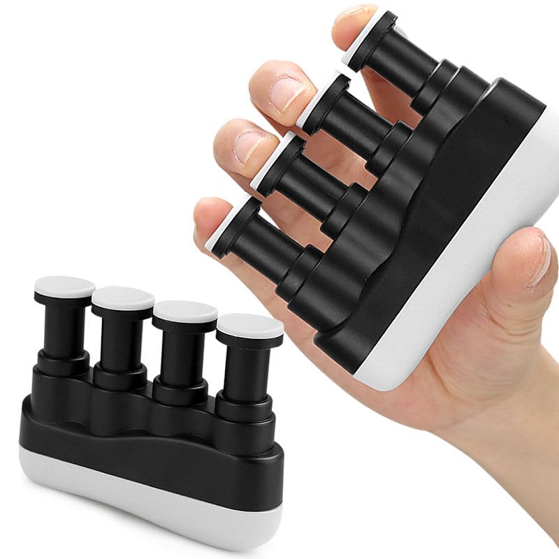 4 Finger Piano Trainer Adjustable Finger Flexibility Trainer Grip for Piano Guitar Players Finger Exerciser for Hand Exercises Rehabilitation Finger Strengthener Grip Strength Trainer(1pc)-image-49