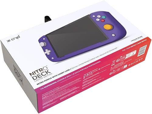Vista 9 de Nitro Deck Limited Edition con funda de transporte, cubierta de mano profesional con Zero Stick Drift para Nintendo Switch y Switch OLED