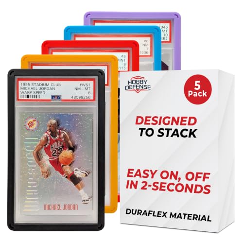 PSA Slab Guard 5 Pack - Protector for Graded Cards Slab Protector Card Guard Bumper for PSA Graded Card Slab Slab Armor Case for Graded Card Guards - Multicolor