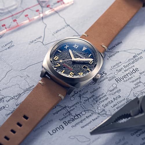 Image of Spinnaker Men's 42mm Hull California Automatic Watch with Leather Strap SP-5071