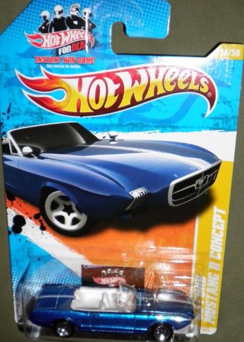 Hot Wheels 2011 New Models 14/50 Blue Convertible '63 Ford Mustang II miniatura 1