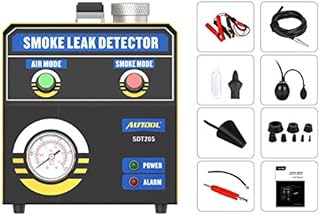 AUTOOL SDT205 Automotive Smoke Machine 12V Car Pipe System Leak Detector Fuel Leakage Diagnostic Tester for Car, Motorcycle, Truck and More