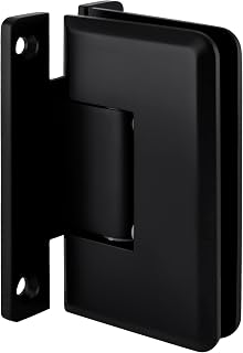 CRL C0L037MBL Matte Black Cologne 037 Series Wall Mount 'H' Back Plate Hinge
