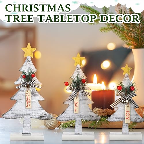 Barydat-3-Pcs-Wooden-Christmas-Trees-Tabletop-Decoration-3-Sizes-Rustic-Farmhouse-Wood-Table-Christmas-Tree-Christmas-Centerpieces-with-Buffalo-Plaid-Bow-for-Home-Tiered-Tray-Xmas-Holiday-Party-Decors Barydat 3 Pcs Wooden Christmas Trees Tabletop Decoration 3 Sizes Rustic Farmhouse Wood Table Christmas Tree Christmas Centerpieces with Buffalo Plaid Bow for Home Tiered Tray Xmas Holiday Party Decors