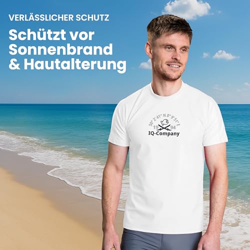 iQ-UV Shirt Loose Fit Weiß L – UPF 50+ UV-Schutz Rashguard für Wassersport – Schwimmshirt aus recyceltem Material – Surf-Shirt – atmungsaktiv & schnelltrocknend