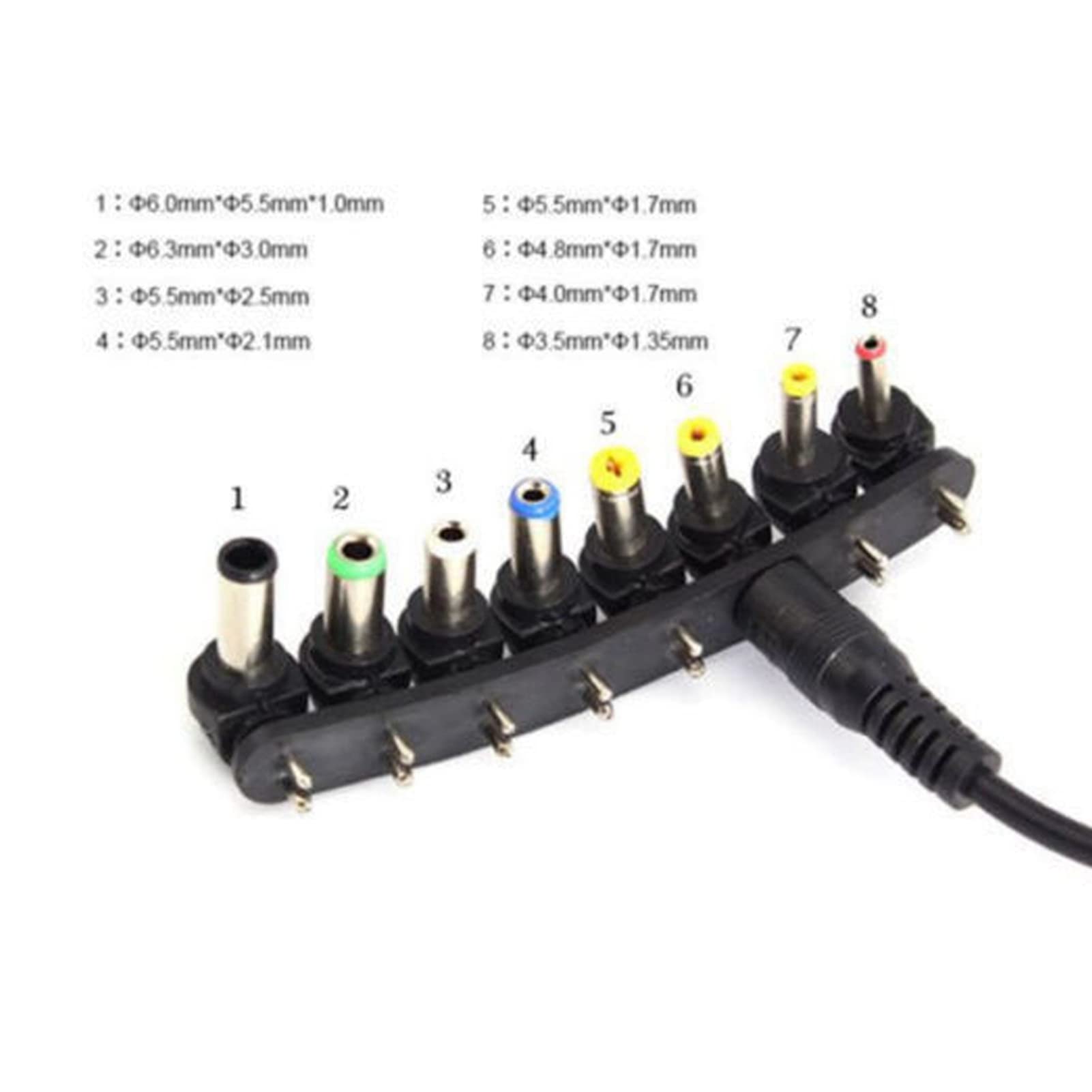 Adaptateur Chargeur Voiture pour PC Portable 80W, Alimentation Multi-Tension 15V-24V DC, Convertisseur Universel