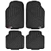 Motor Trend FlexTough Standard - 4pc Set Heavy Duty Rubber Floor Mats for Car SUV Van & Truck (Black) (MT-774-BK_AMJAN)