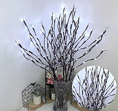 Image of Ulalaza 6 Pack Twig Lamp Battery Operated LED Lighted Willow Branches Vase Fillers Use for Christmas Home Party Decoration Indoor Outdoor
