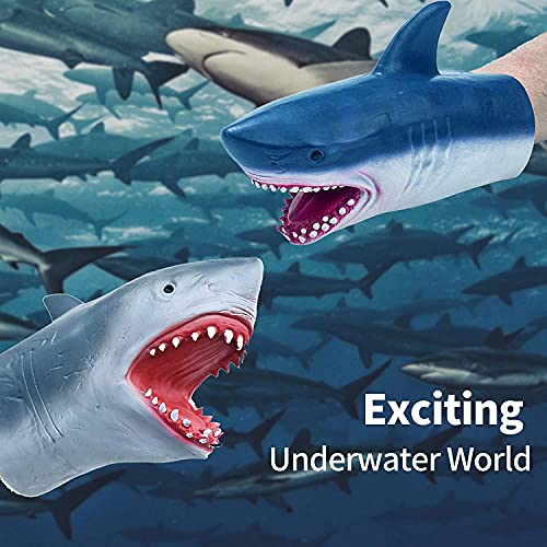 Image of Yolococa Hand Puppet Toys Realistic Latex Animal Shark Instagram Children Toys