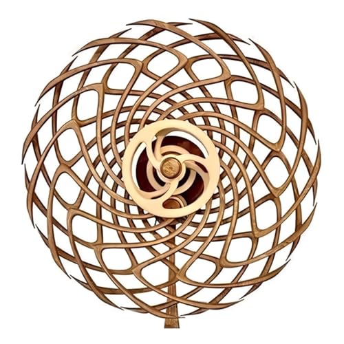 Kinetic Wall Art Motion, Manual Wooden Hypnotic Moving Wall Art Kinetic Balance Energy Sculpture, Unique Handcrafted 3D Calming Walls Décor for Living Room, Bedroom, Office, Kitchen