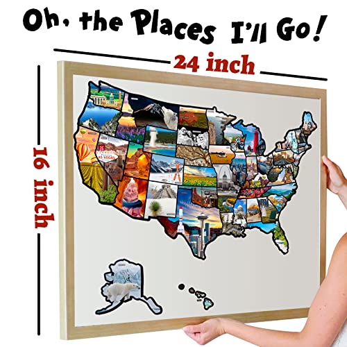 Pacify 2 Sheets RV Map of States Visited, RV Sticker Travel Map - Image 2