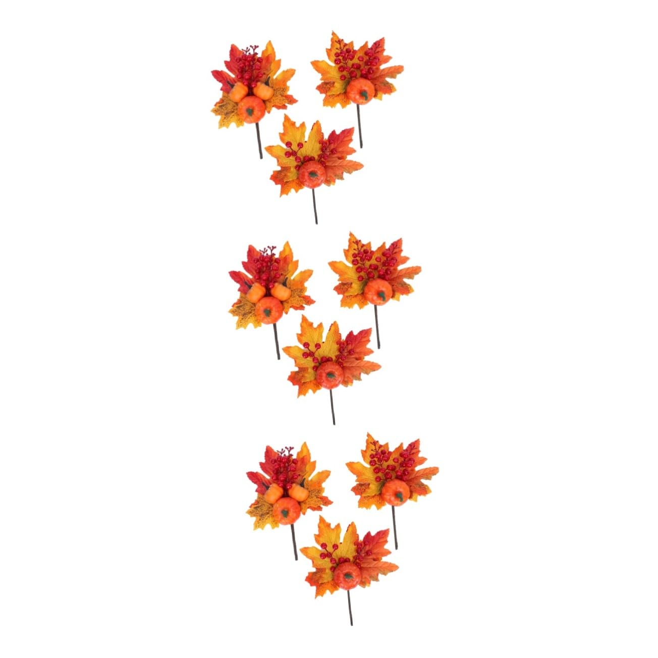 TOPBATHY 9stücke Teiliges Künstlicher Kürbisse Mit Ahornblättern Herbstdekoration Für Halloween Und Erntedankfest Für Partys Tischdeko Und Outdoor-Dekoration