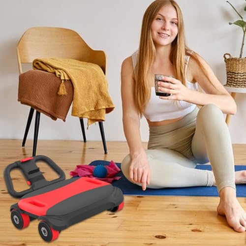 Rodillo abdominal con rebote automático y soporte para codos para entrenar en casa 3