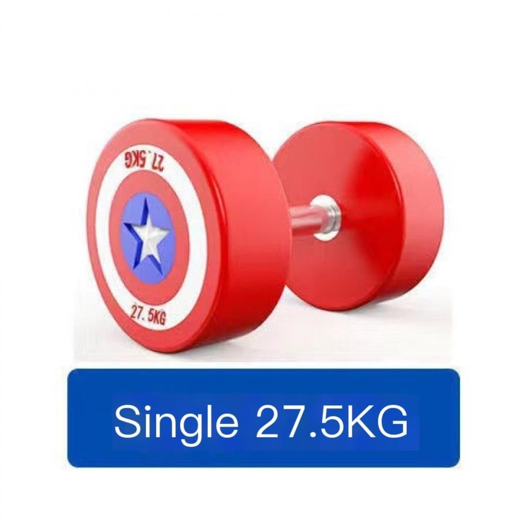 Manubri Capitan America Manubri Attrezzature per il fitness Manubri rivestiti in gomma PU per uomo e donna Palestra Sport a casa Bilanciere