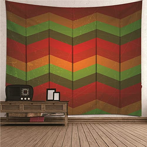 Tapisserie murale ondulée multicolore Isdreem grand tapis tissu tenture 260x240cm