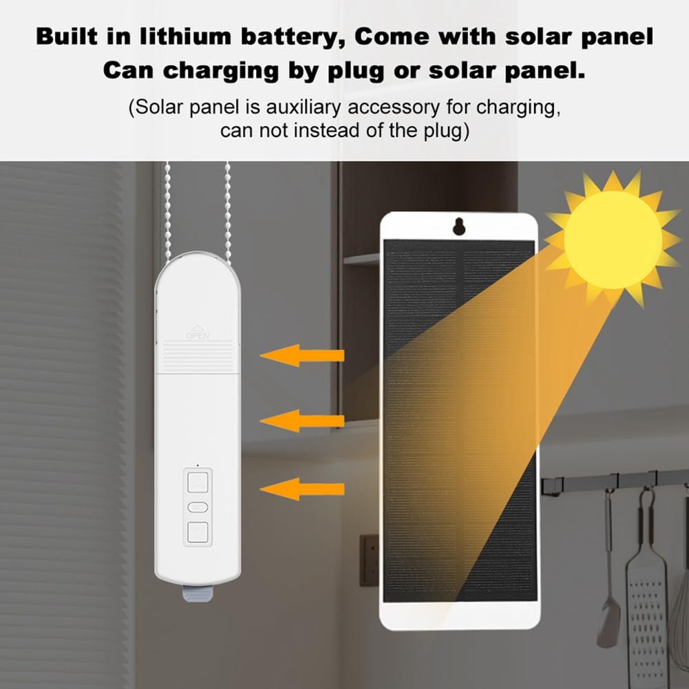 Motore per Tende Elettriche Tuya Zigbee con Pannello Solare, Controllo Vocale, Motore per Tende Automatiche.