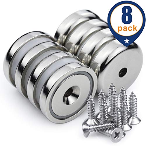 Neodymium Cup Magnets with 90 lbs Pull Capacity Each - Dia 1.26 inch