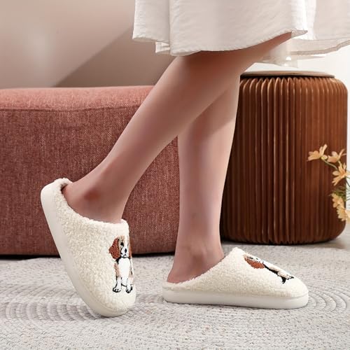 Image of LNERIP Animal Slippers Fruit Slippers Plant Slippers Various Cartoon Patterns Fluffy Soft Memory Foam Retro Indoor Outdoor Home Couple Shoes