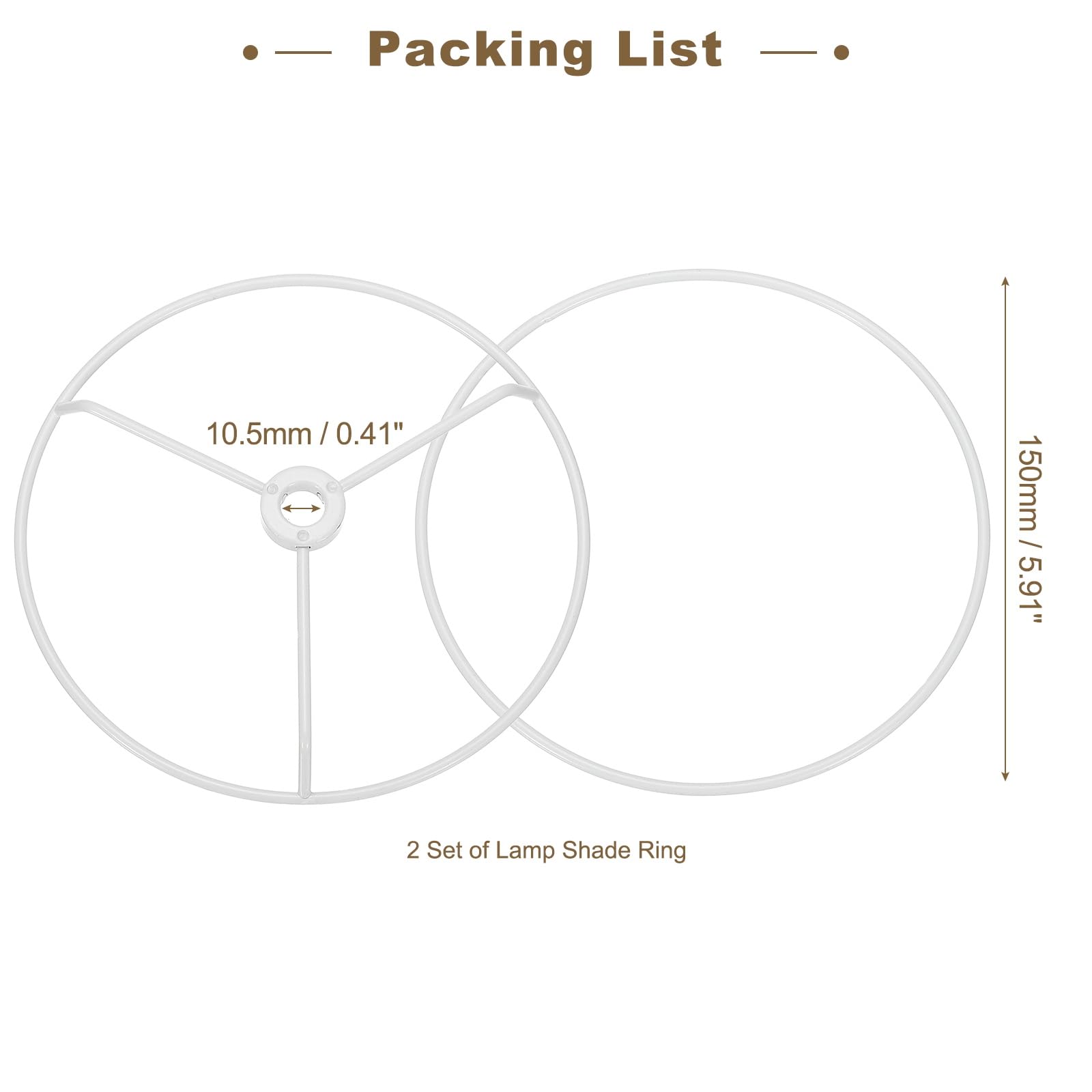 PATIKIL 6 Inch Lamp Shade Ring - Image 2