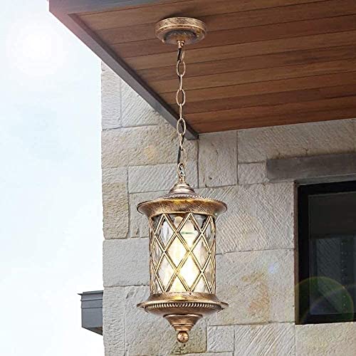 Lampe suspendue d'extérieur étanche contre la grisaille luminaire bronze E27 pour porche