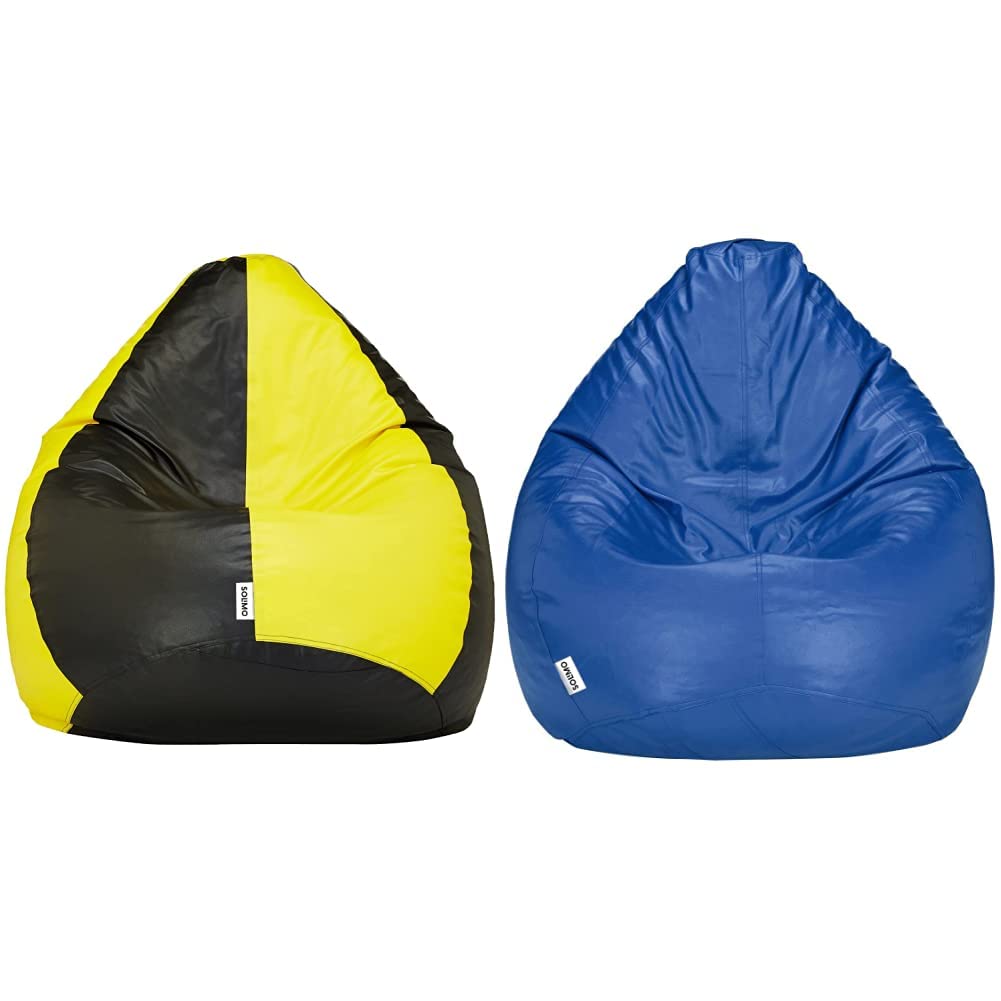 Amazon Brand - Solimo XXXL Bean Bag Cover (Yellow and Black) XXL Bean Bag Cover Without Beans (Blue) (B09N66M4YS) Amazon Price History, Amazon Price Tracker